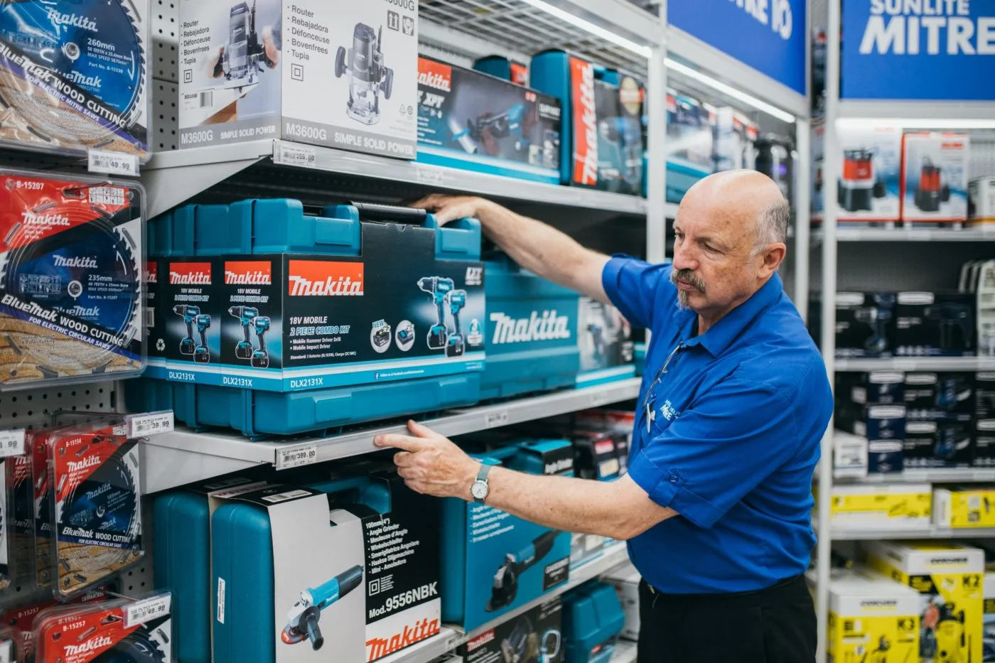 A-Tools GmbH store owner with Makita tools